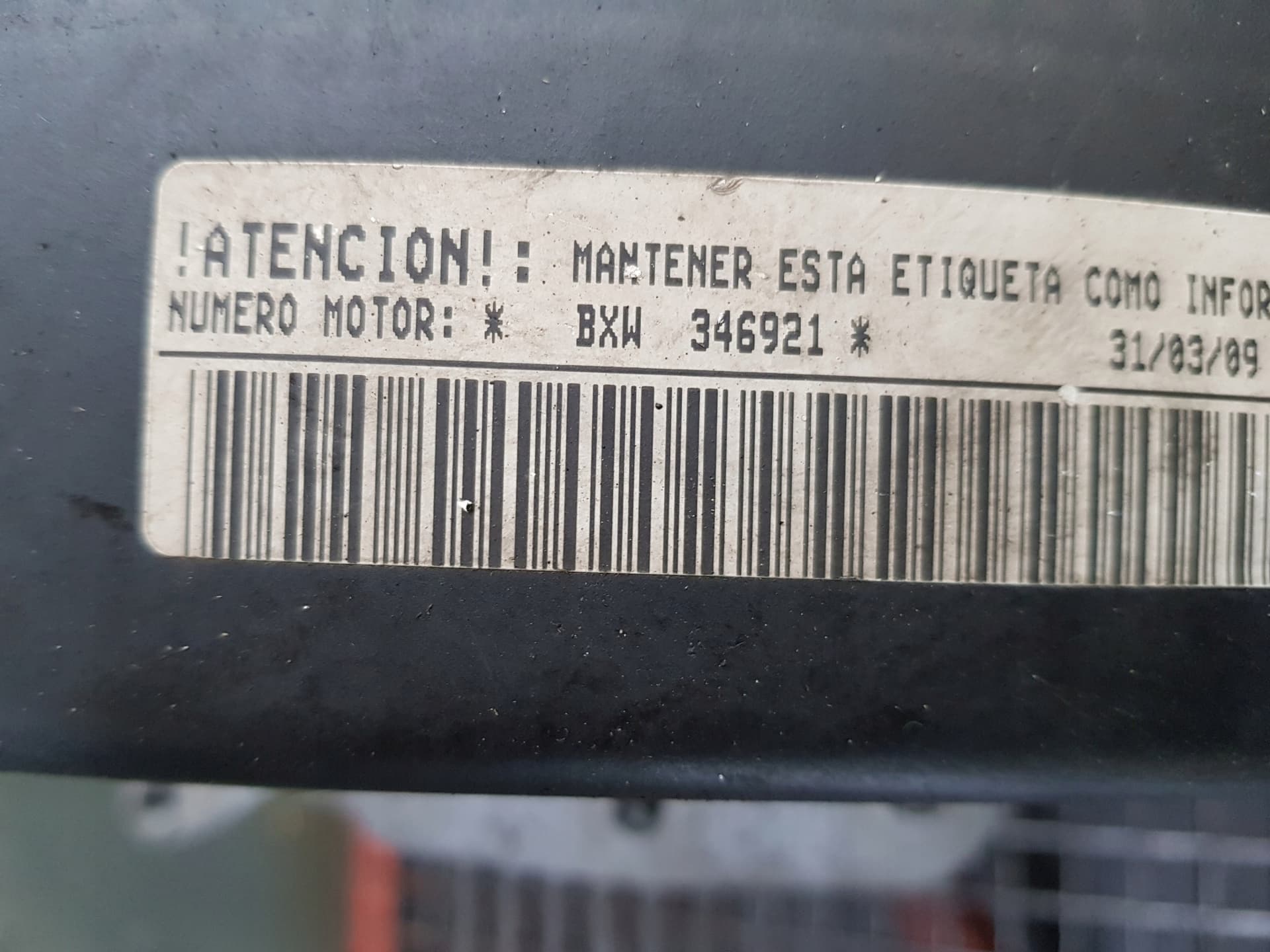 Moteur BXW — vue 6