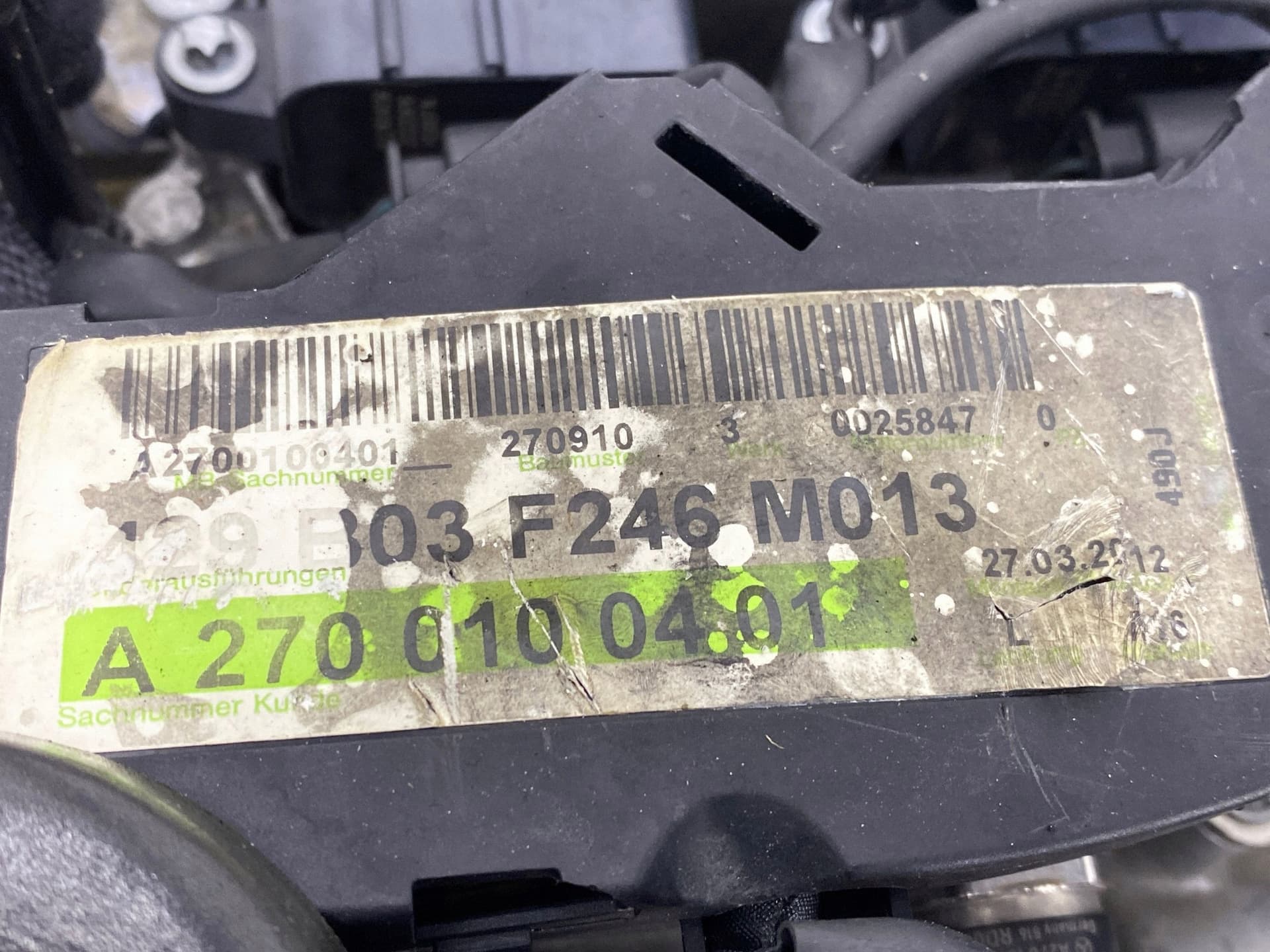 Moteur M 270.910 — vue 6