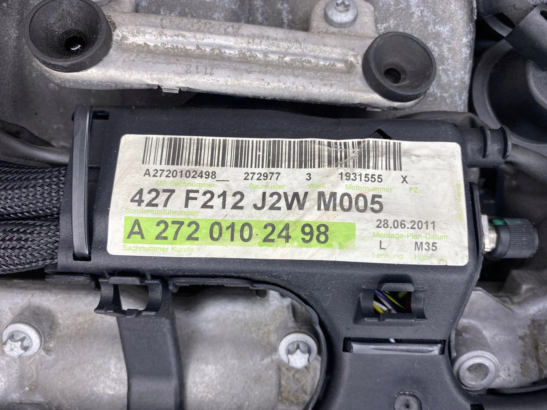 Moteur M 272.966 — vue 6