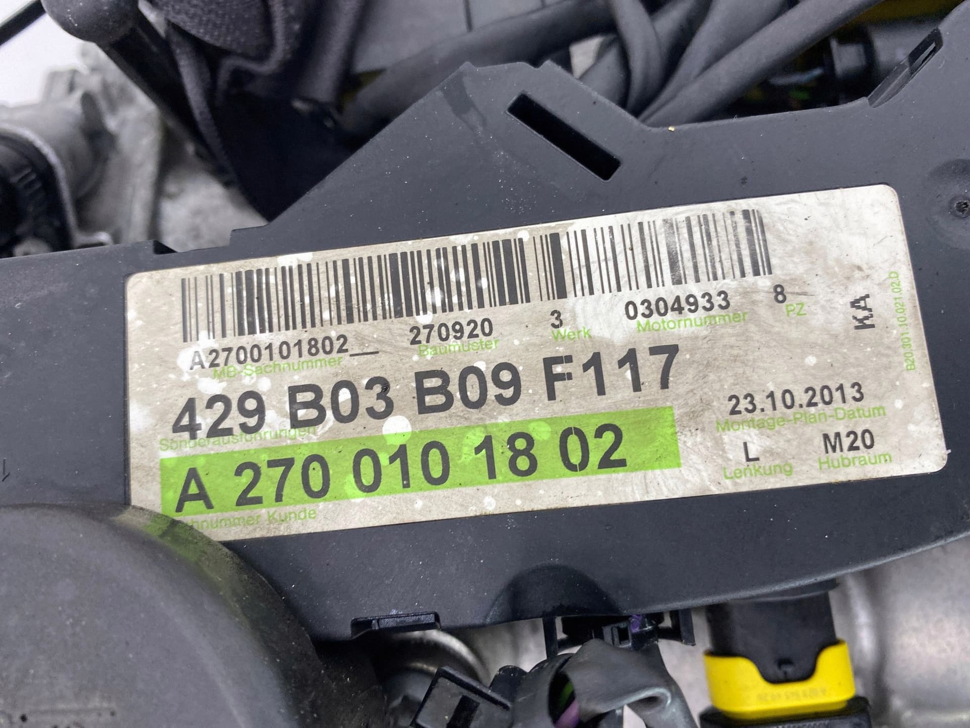 Moteur M 270.920 — vue 6