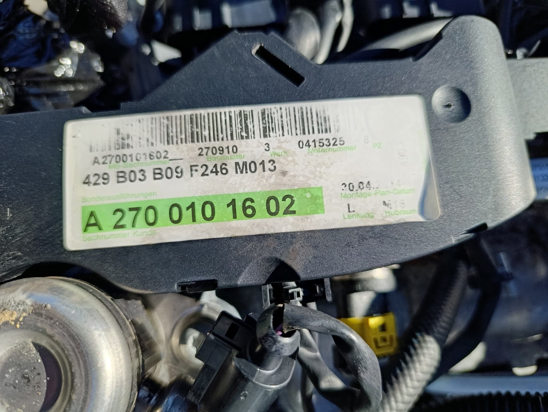 Moteur M 270.910 — vue 7